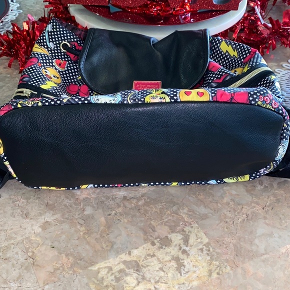 Betsey Johnson Emoji Patterned Backpack - Picture 14 of 14